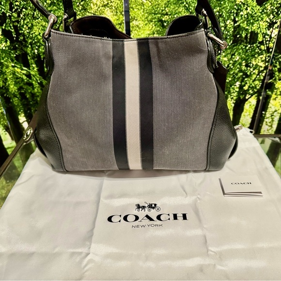 Coach Purse Black White - Picture 3 of 8